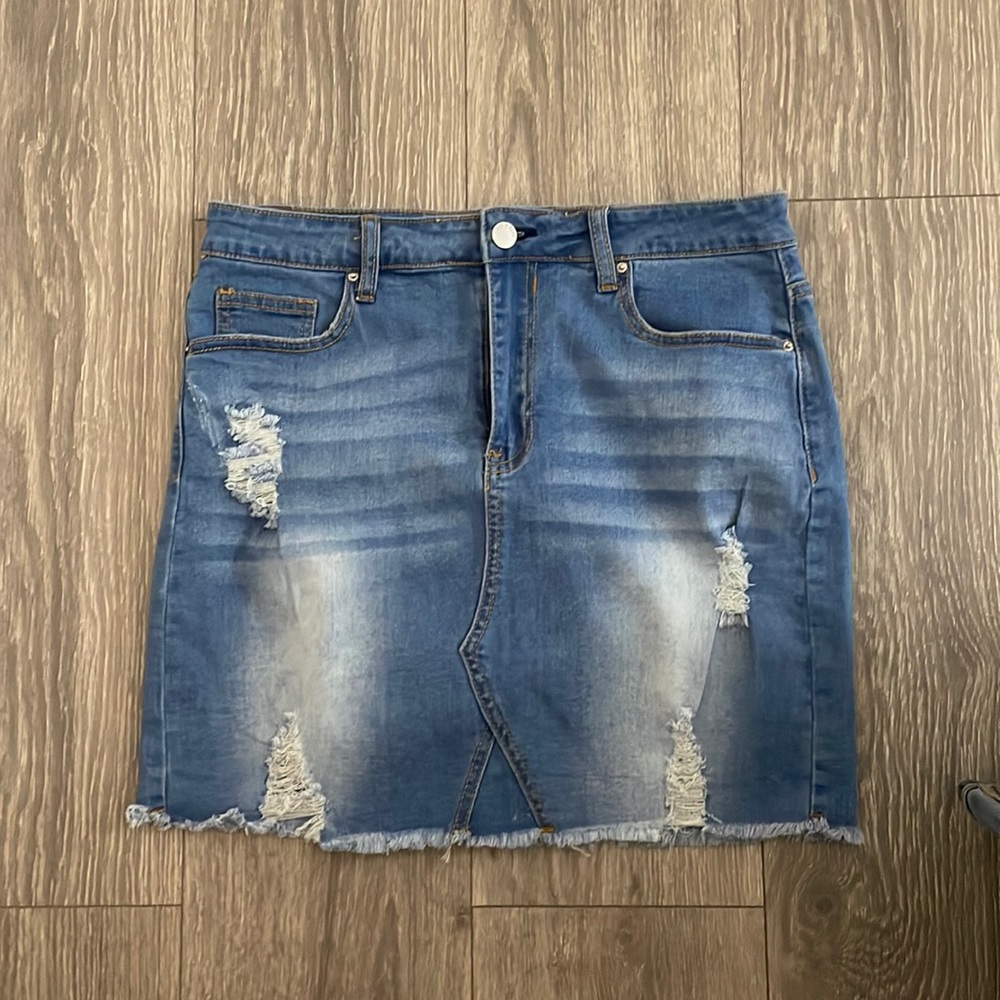 Denim Blvd Jean Mini Skirt